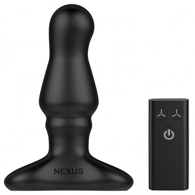 Nexus Bolster - Анальная пробка с надувным кончиком, 9.9х4 см (Черный) 