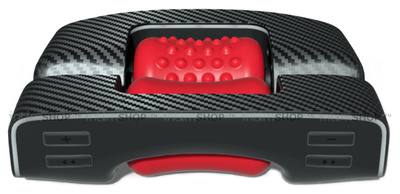 Инновационный мастурбатор Orctan с вращающимися роликами, черно-красный (черный, красный) 