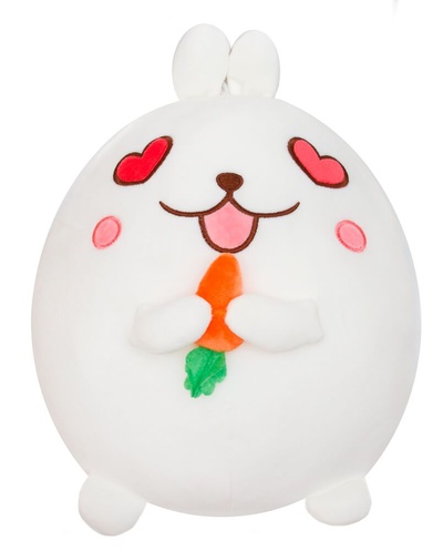 Подушка-антистресс Кролик с морковкой, белая Прочие (Белый) 