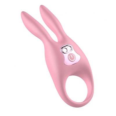 Виброкольцо Pink Rabbit DOUBLE SHOCK, розовое (411 Розовый) 