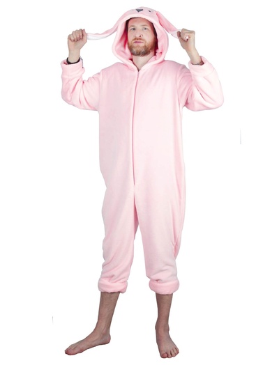Пижама Зайка (Кигуруми) M Pink Rabbit (Бледно-розовый) 