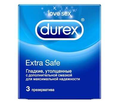 Презервативы Durex Extra Safe №3 утолщенные, 3 шт 