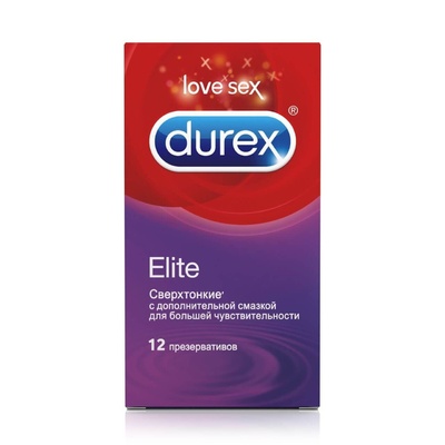 Презервативы Durex Elite №12 сверхтонкие, 12 шт 