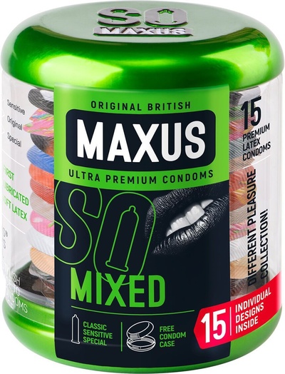 Презервативы MAXUS Mixed 15 штук 