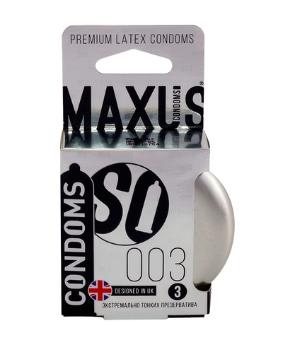 Презервативы MAXUS 003 Экстремально тонкие, 3 штуки (Прозрачный) 