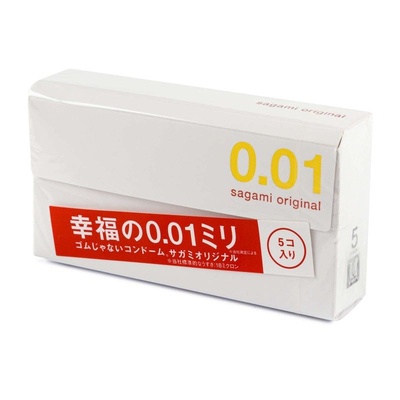 Презервативы SAGAMI Original полиуретан 0.01, 5 шт (Прозрачный) 
