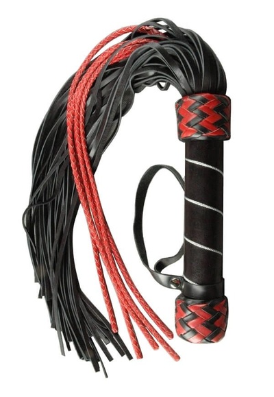 Плеть Beastly ГрешКош с перчиками, черно-красная (Черно-красный) 