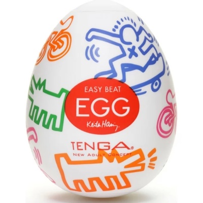 Мастурбатор яйцо Tenga Street Keith Haring Egg, одноразовый (Прозрачный) 