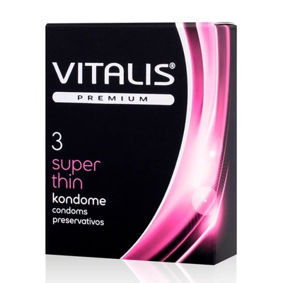 Презервативы VITALIS №3 super thin (Прозрачный) 