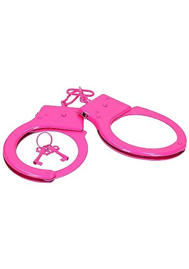 Наручники декоративные Shots Media Metal Handcuffs, розовые (Розовый) 