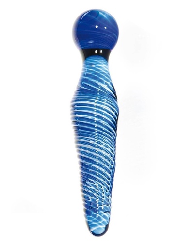 Анальная пробка стеклянная Arno 104, синяя (Синий) 