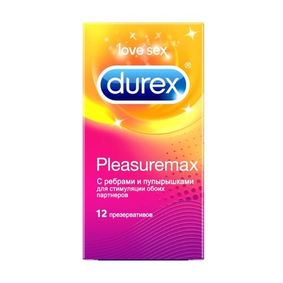 Презервативы Durex Pleasuremax №12 с рельефом, 12 шт 