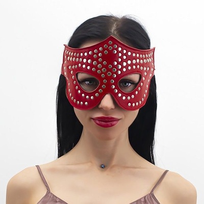 Очки-маска Подиум с клепками, красные (Красный) 