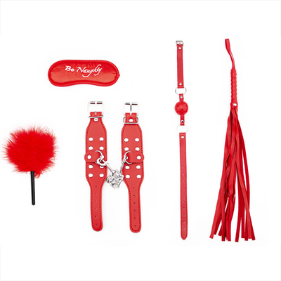 Бондажный набор из пяти предметов (Красный) 