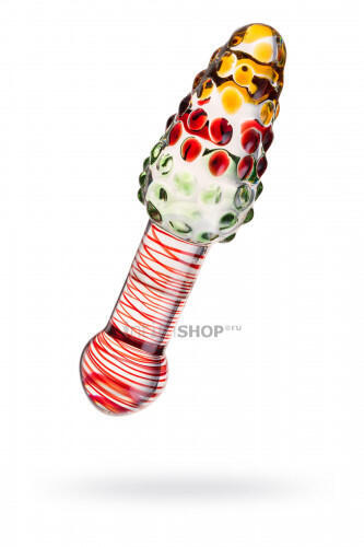 Фаллоимитатор Sexus Glass двусторонний, разноцветный, 17,5 см 
