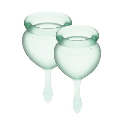 Satisfyer Feel Good - набор менструальных чаш, 15мл и 20мл (светло-зеленый) (Мятный) 