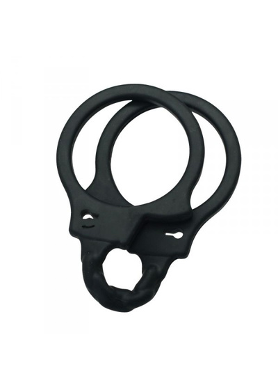 Boss Realistic Handcuffs (Premium Silicone) - Наручники реалистичные (Черный) 