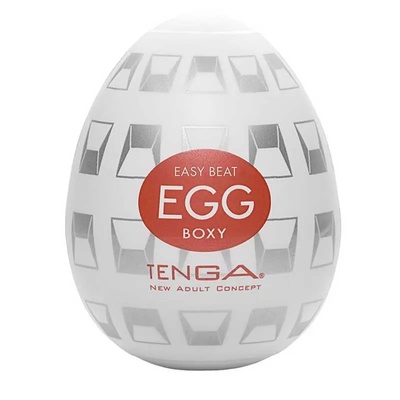 Мастурбатор-яйцо Tenga №14 Boxy (белый) 
