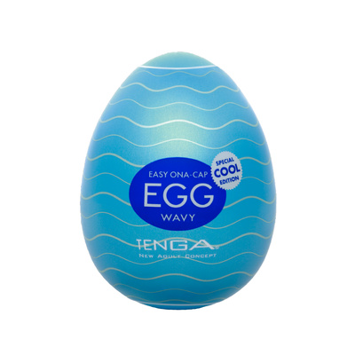 Мастурбатор-яйцо с охлаждающим эффектом Tenga Egg Cool (синий) 