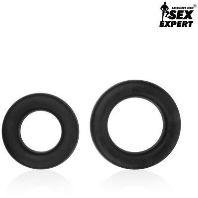 Sex Expert - Набор эрекционных колец, 2 и 3 см (Черный) 
