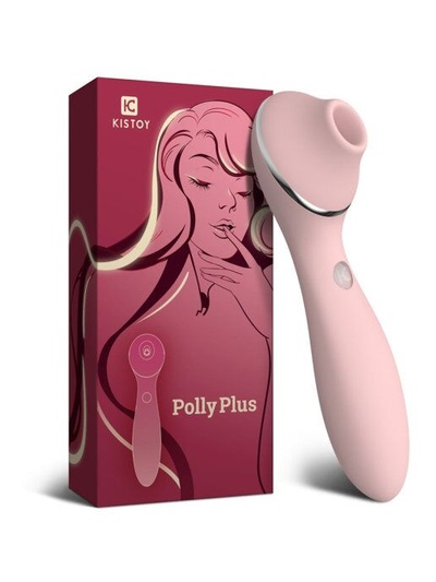 KisToy Polly Plus - Вакуумный вибратор, 16.8х3.5 см., (розовый) 