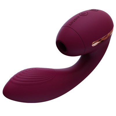 Kistoy Tina Mini - Вакуумный вагинально-клиторальный вибратор, 11х3.2 см., (фиолетовый) 