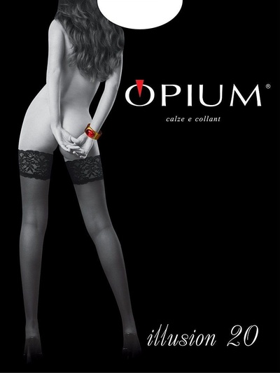 Чулки Opium illusion 20 den черные, размер 4 (Черный) 