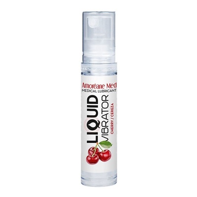 Amoreane Med Liquid Vibrator Cherry - лубрикант с эффектом вибрации, 10 мл. (Прозрачный) 