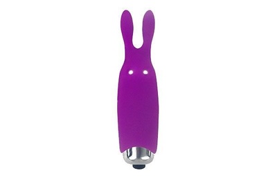 Adrien Lastic Pocket Vibe Rabbit Purple - вибропуля со стимулирующими ушками, 8.5х2.3 см (фиолетовая) (Фиолетовый) 
