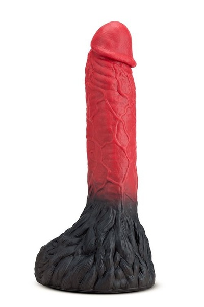 Реалистичный фаллоимитатор Lycan Lock On Werewolf Dildo - 26,7 см. Blush Novelties (красный с черным) 