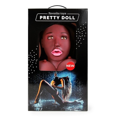 Темнокожая надувная секс-кукла с вибрацией Лионелла Bior toys (коричневый) 