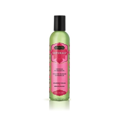 Kama Sutra Natural Massage Oil Strawberry Dreams - Натуральное массажное масло с ароматом клубники, 236 мл 