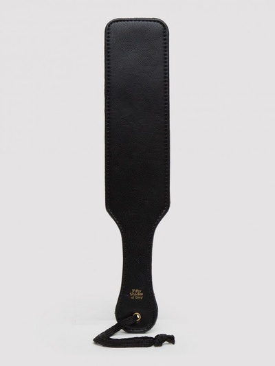 Черная шлепалка Bound to You Faux Leather Spanking Paddle - 38,1 см. Fifty Shades of Grey (черный) 