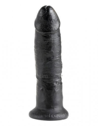 Фаллоимитатор реалистик на присоске черный King Cock 9 Cock Black Pipedream (Чёрный) 