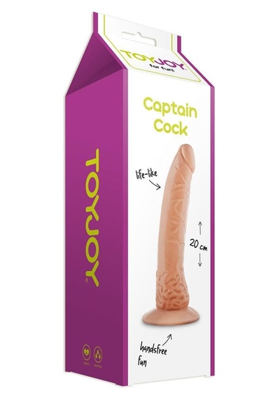 Фаллоимитатор Captain Cock, 18Х3,5 см Toy Joy (Телесный) 