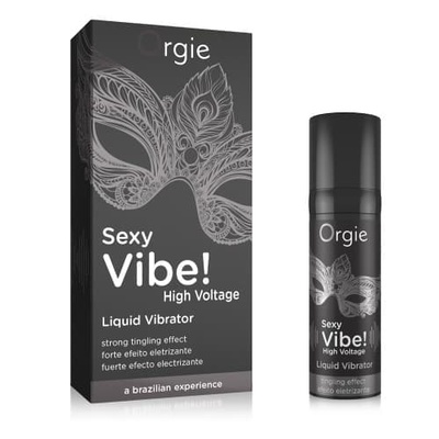 Orgie Sexy Vibe! High Voltage - возбуждающий гель жидкий вибратор, 15 мл (Черный) 