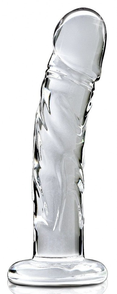 Прозрачный стеклянный фаллоимитатор Icicles №62 - 16,5 см. PipeDream 