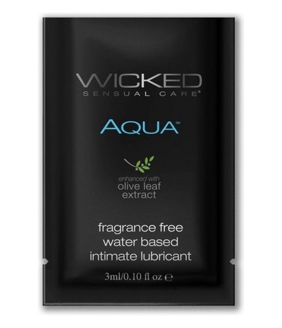 Wicked Aqua - Лёгкий лубрикант на водной основе, 3 мл 