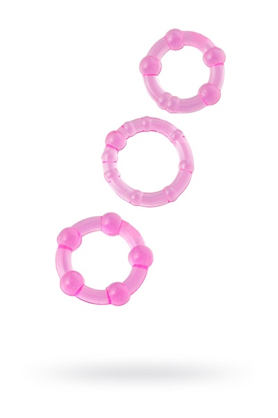 TOYFA - Набор колец 3 шт (розовый) Toyfa Basic 