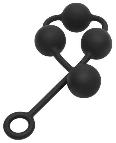 Анальные шарики Juicy Toyz 50 мм, черные (Черный) 