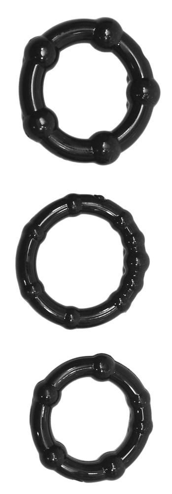 Набор эрекционных колец Juicy Toyz Ring Set, черный 