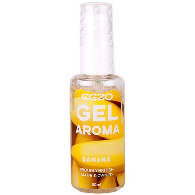 Egzo Aroma - Съедобный увлажняющий лубрикант на водной основе, 50 мл (банан) (Прозрачный) 