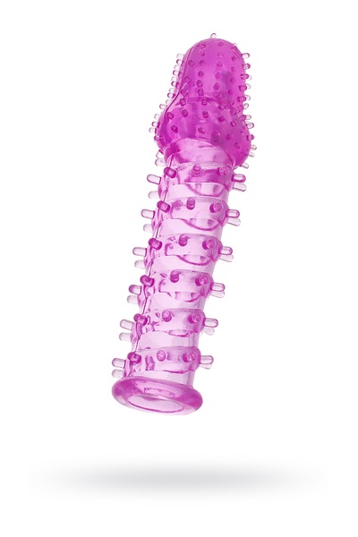 TOYFA - Насадка на пенис с ворсинками, 13,5 см (фиолетовый) Toyfa Basic 