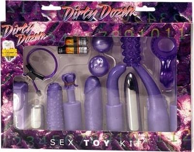 Большoй набор различных секс игрушек Dirty Dozen Seven Creations (Фиолетовый) 
