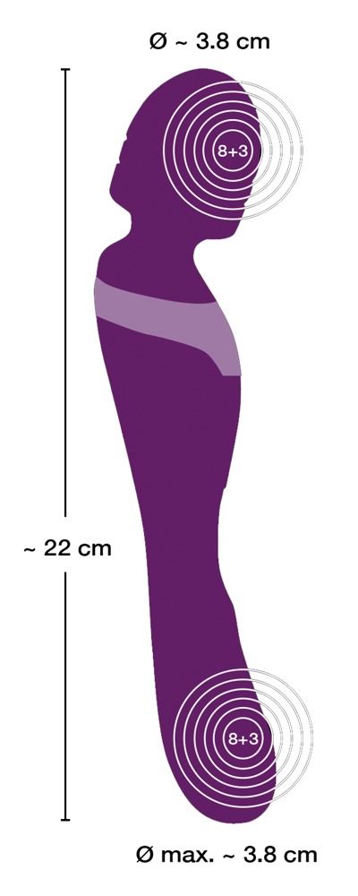 Orion - Javida Double Vibro Massager - Вибромассажер, 21.8х3.8 см (фиолетовый) 
