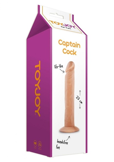 Фаллоимитатор Captain Cock, 23х4,5 см Toy Joy (Телесный) 