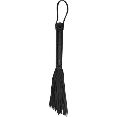 Aphrodisia Passionate Flogger - Флоггер с рельефной ручкой, 39 см (чёрный) (Черный) 