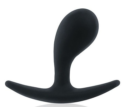 Черная анальная пробка эргономичной формы - 5,5 см. Bior toys (черный) 