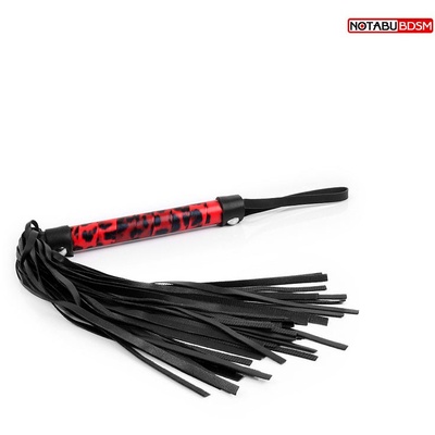 NoTabu - Плеть с декорированной ручкой, 41 см (чёрный с красным) (Красный) 