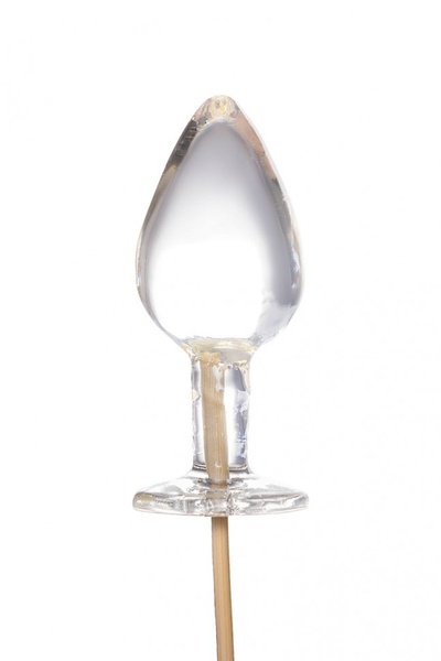 Прозрачный леденец в форме малой анальной пробки со вкусом пина колада Sosuчki 